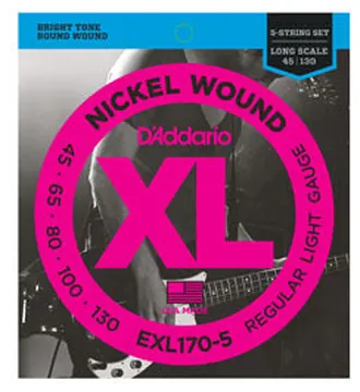 D'Addario EXL170-5 Corde Basso