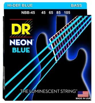 DR Strings NBB-45 Neon Blue 4 Cordas 45-105 Baixo Elétrico