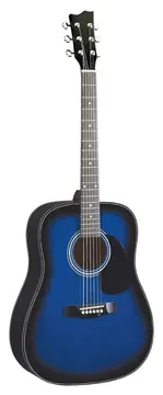 Dam MG410 Blue Sunburst Chitarra acustica blu