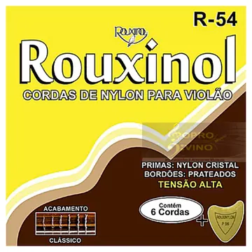 Rouxinol Encordoamento Violão Náilon Cristal Tensão Alta Rouxinol R54