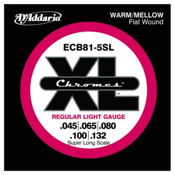 D'addario ECB81-5 chromes set long scale 45-132