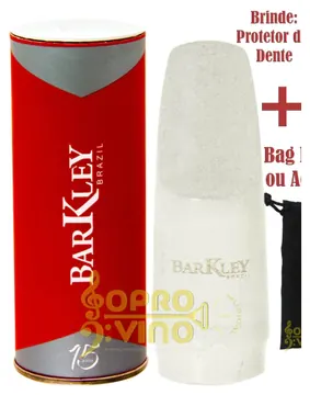 Barkley Boquilha Sax Soprano Barkley Bossa 7 Ébano Branca Barkley Bag Protetor Brindes