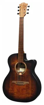 LAG T70ACE-B&B Chitarra Acustica Auditorium Cutaway EQ Black & Brown