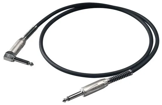 Proel BULK120LU3 Cavo jack Mono 6.3mm a jack Mono 6.3 mm ad angolo 3mt