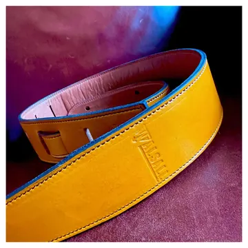 Walsall Hand Made Premium Padded Bridle Leather Guitar Strap Mango
