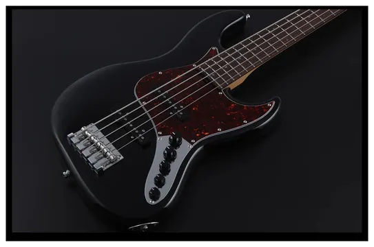 Keipro KJB5-Custom-R Act BK Bass Guitar