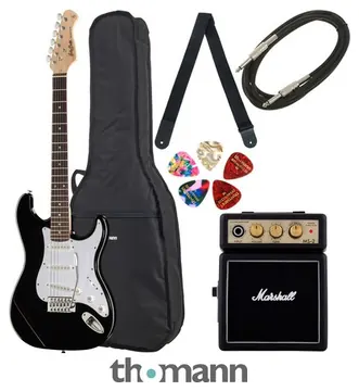 Harley Benton ST-20 BK Standard Serie Bundle