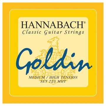 Hannabach Klassikgitarre-Saitensatz 725 Goldin Medium/High Tension