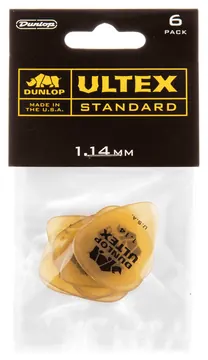 Dunlop 421P114 Ultex Standard Plectrum 1.14mm 6-Pack