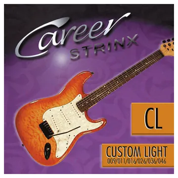 Career Strings Electric Custom Light 009-046 Nickel Plated Steel. Saiten für E-Gitarre.