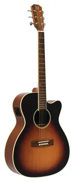 J.N GUITARS EZR-OMCFI Ezra serie, e.a orchestra cutaway gitaar m. massief cederen bovenblad