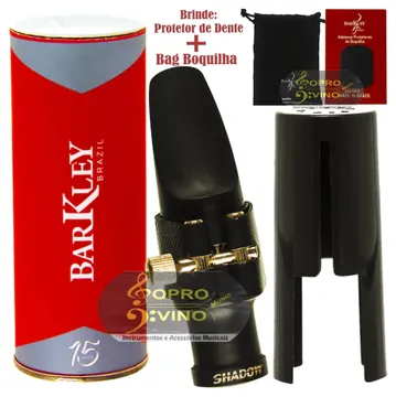 Barkley Boquilha Sax Tenor Barkley Meritage Shadow 8 Completa Bag Protetor Brindes