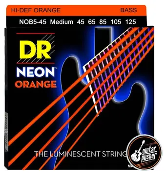 DR Encordoamento Para Baixo 5C Dr Strings 5C Nob5-45 045/125 Hi-Def Orange