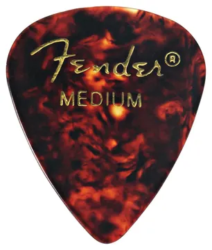 Fender Classic Celluloid 351 shell medium Plektren (12 Stück)