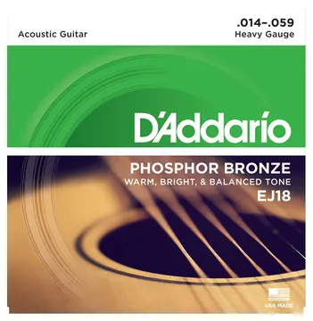 D'Addario EJ18 Heavy Acoustic Guitar Strings 14-59
