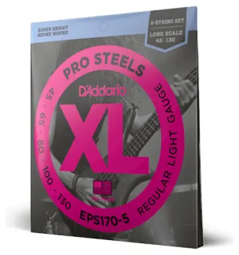 Daddario D'Addario EPS170-5 45-130 Regular Light 5-String, Long Scale, XL ProSteels