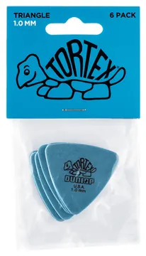 Dunlop 431P100 Tortex Triangle Plectrum 1.00mm 6-Pack