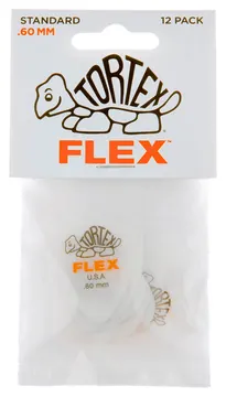 Dunlop 428P60 Tortex Flex Standard Plectrum 0.60mm 12-Pack