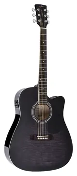 Vogga VCK370 Eletroacústico Black Maple Flamed