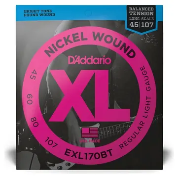 D'Addario EXL170BT - XL Bass Nickel Wound, Balanced Tension, Long Scale 45-107