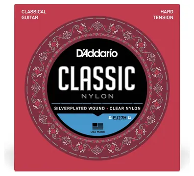 DAddario EJ27H Hard Tension E1-E6 Classic Guitar Strings. Saiten für Konzertgitarre