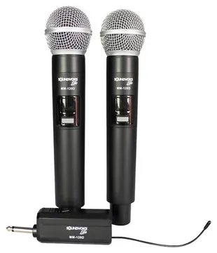 Soundvoice Microfone Sem Fio Duplo MM120D VHF Frequência Fixa - Soundvoice Lite