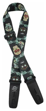 DAndrea LIS PP S38 Lock-It Strap 2 Polyester Gitarrengurt (51mm), Sugar Skulls