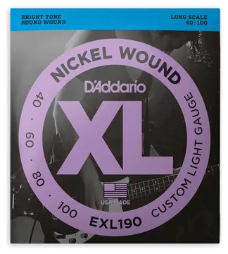 Jogo de Cordas DAddario EXL190 040 100 para Baixo Long Scale