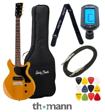 Harley Benton DC-Junior FAT TV Yellow Bundle