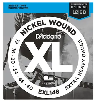 D'Addario EXL148 Extra Heavy Drop C .012-.060