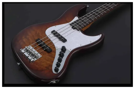 Keipro KJB-Deluxe Pro Q-R Act HTSB Bass Guitar