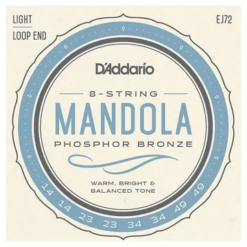 D'Addario EJ72 Mandola Strings (Light Tension, Loop End)
