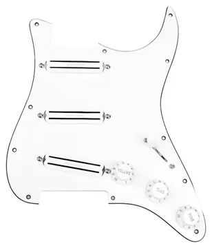 Seymour Duncan Loaded Pickguard Triple Rails White