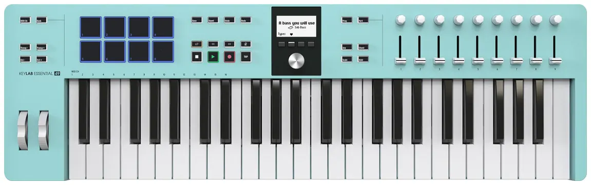 Arturia KeyLab Essential 49 MK3 Aquamarine MIDI Keyboard & Controller