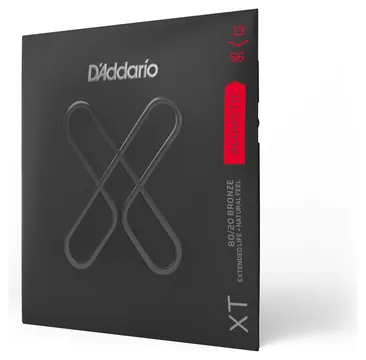 D'Addario XTABR1356 Acoustic XT 80/20 Bronze Guitar Strings, 13-56