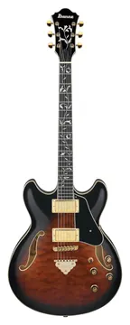Ibanez AS93QMSP-DBS IBANEZ Artcore Expressionist AS Hollowbody Gitarre 6-String - Dark Brown Sunburst