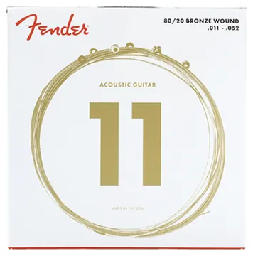 Fender 80/20 Bronze Acoustic Guitar Strings 011-052