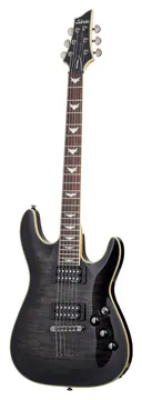 Schecter Omen 6 Extreme Doorschijnend Zwart