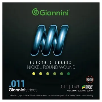 Giannini Encordoamento Giannini .011 Guitarra Nickel Round Wound