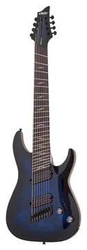 Schecter Omen Elite-8 Multiscale See Thru Blue Burst