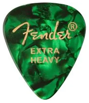 Fender 351 Shape Premium Picks Green Moto, 12-pack Extra Heavy