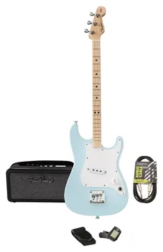 Loog X Fender Stratocaster Electric Guitar in Sonic Blue Starter Pack