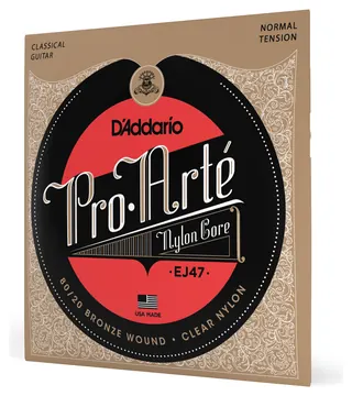 D'Addario EJ47 80/20 Bronze Pro-Arte Nylon Classical Guitar Strings, Normal Tension