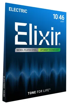 Elixir Electric Guitar Strings Elixir 10-46 Optiweb Coated Light 100% Genuine