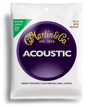 Martin M170 Originals Extra Light 010-047 80/20 Bronze Saiten für Westerngitarre