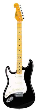 SX SST57+ BK LH Vintage Series Stratocaster Preto c/ Bag Canhota