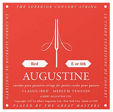 Augustine Strings Augustine Red MT Single E or 6th Classical Guitar String