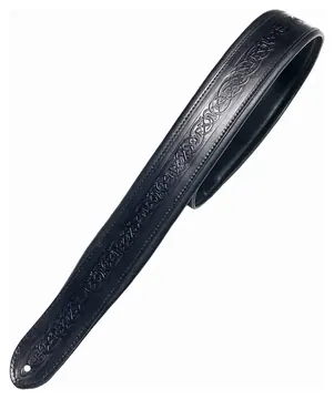 Levin 2" Deluxe Celtic Revival Leather Guitar Strap (LS-G-DELUXE-CR-200-BK)