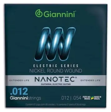 Giannini Encordoamento Giannini Guitarra GEEGST12 PN Nanotec