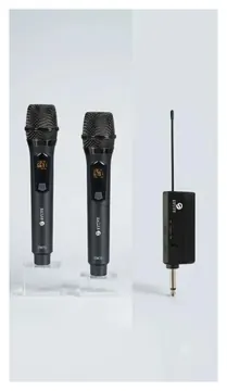 Microfone Sem Fio Custom Sound CW-70 Duo 2 Bastões Receptor